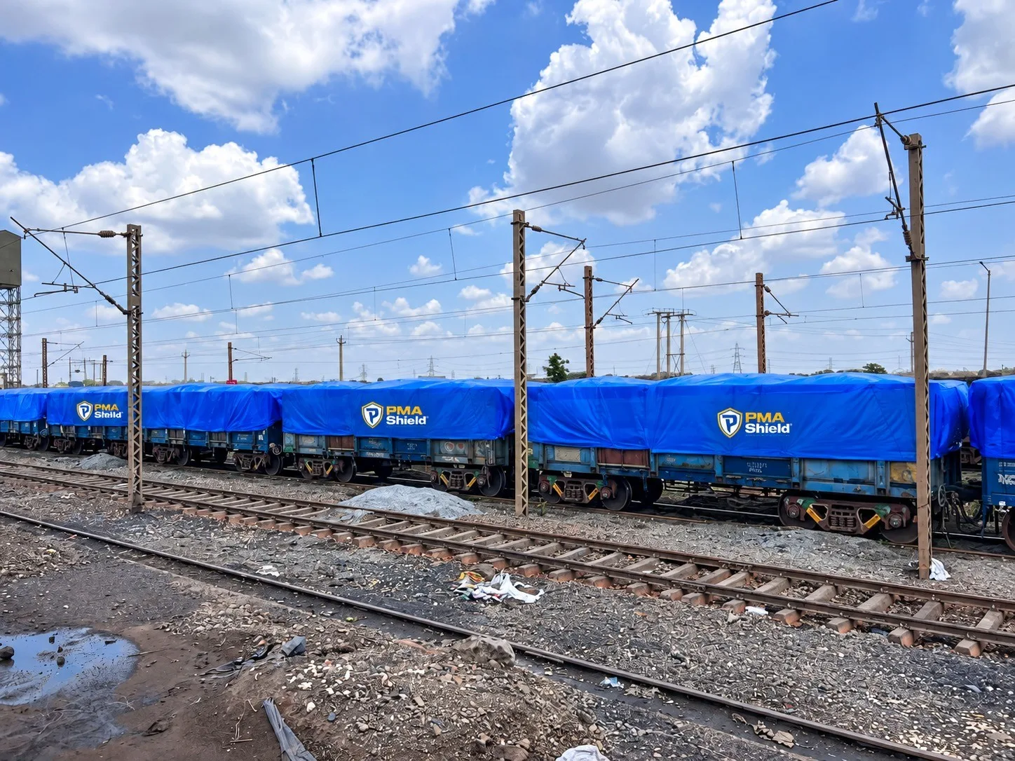 BOX-N Wagon Rake Covered with PMA Shield Tarpaulins